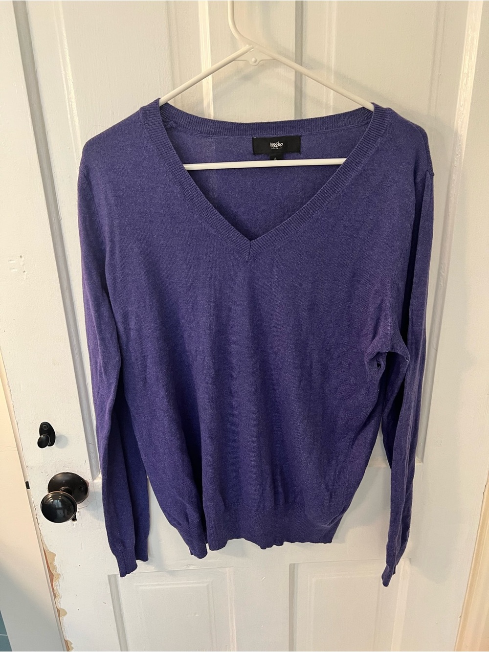 Moschino Purple V-Neck Sweater